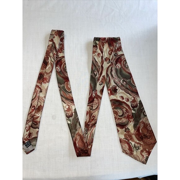 Christian Dior Dress Ties (4) Men’s Sz 54-56” Multicolor Floral & Paisley Silk - Picture 9 of 12